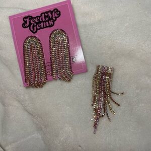 Feed me gems earrings + hair clip